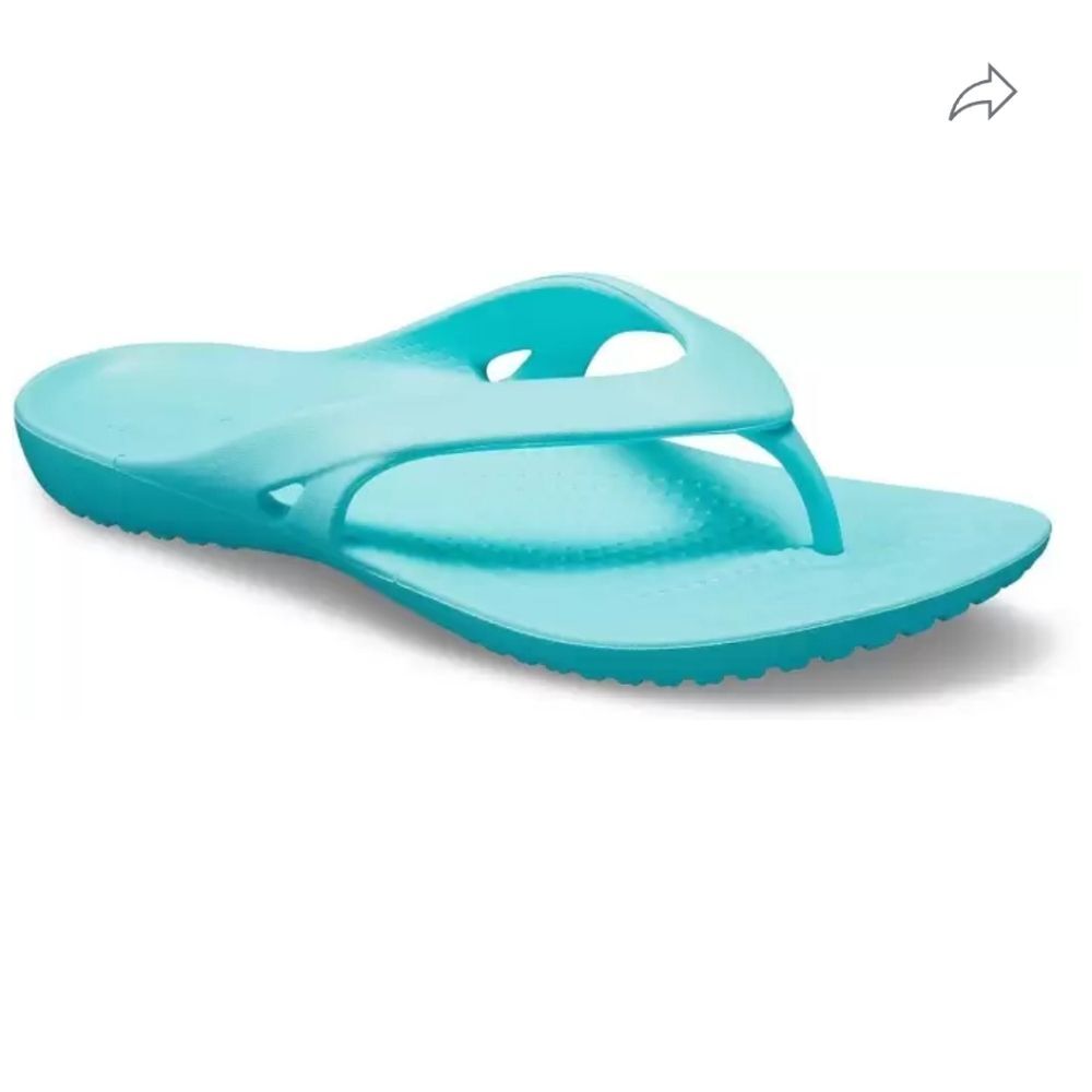 Crocs KADEE II Mint Green Flip Flops Sandals Comfort Size 7 Women's Comfort